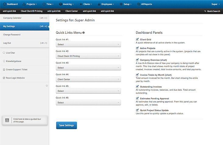 Rove Logix Client App Permission Settings