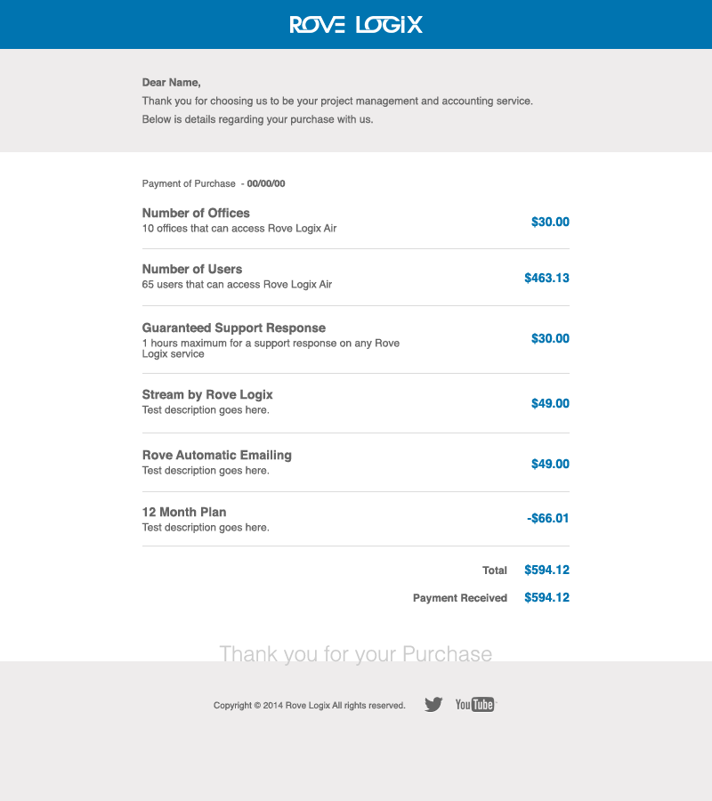 Rove Logix Email Payment